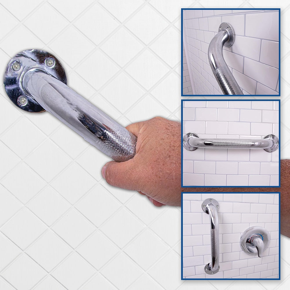 VMS ADA Chrome-Plated Steel Knurled Grab Bar