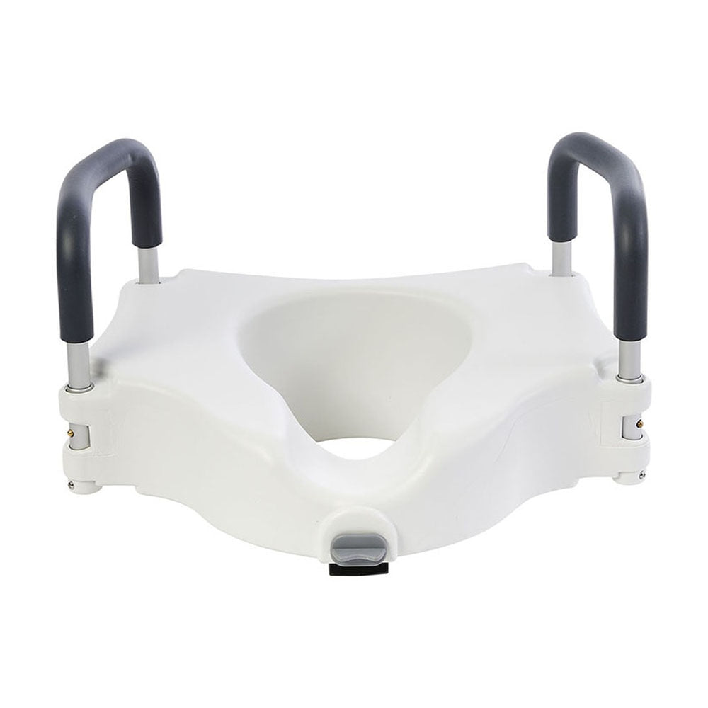 VMS Raised Toilet Seat with Removable Arms and Locking Seat