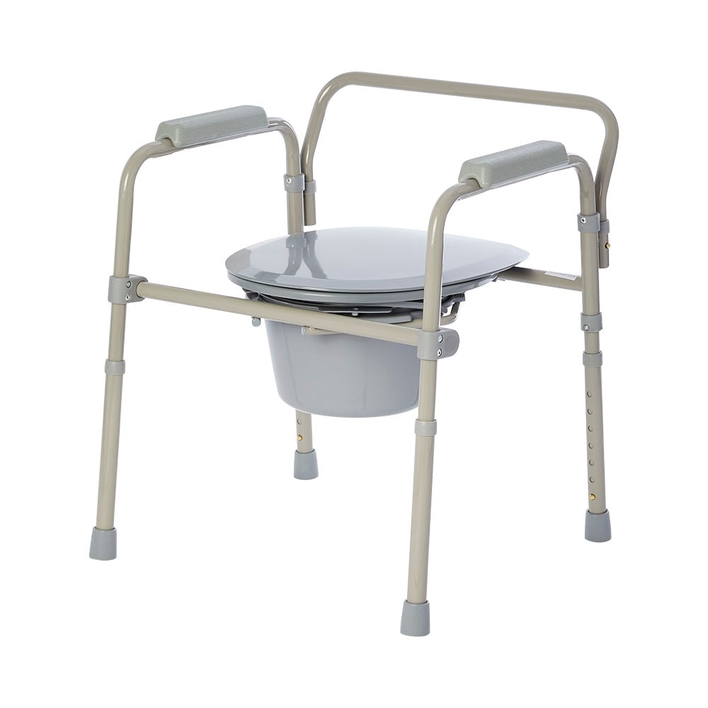 VMS Standard Steel 3-in-1 Commode - Elongated Seat